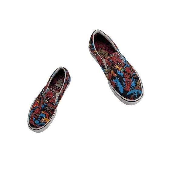 Vans X Marvel Spider Man Slip‎ On Sneakers Mens 6 Womens 7.5 Streetwear Skater - Picture 3 of 15